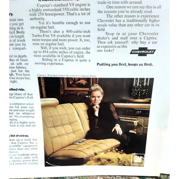 1970 Chevrolet Caprice Ad Vintage Original GM Print Luxury Car Advertising - Picture 2 of 2